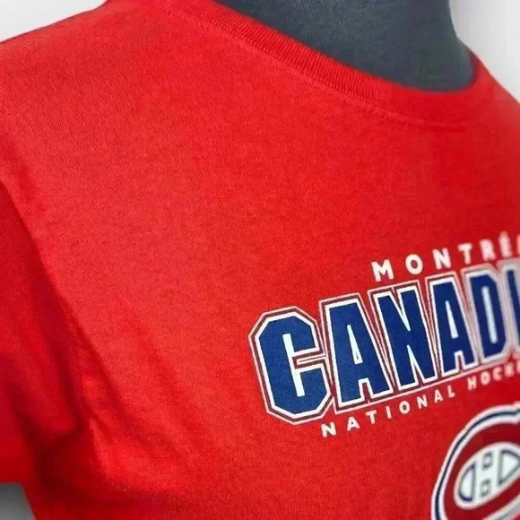 MONTREAL CANADIANS ladies‎ large Gildan Soft Style cotton t-shirt red - Picture 6 of 8